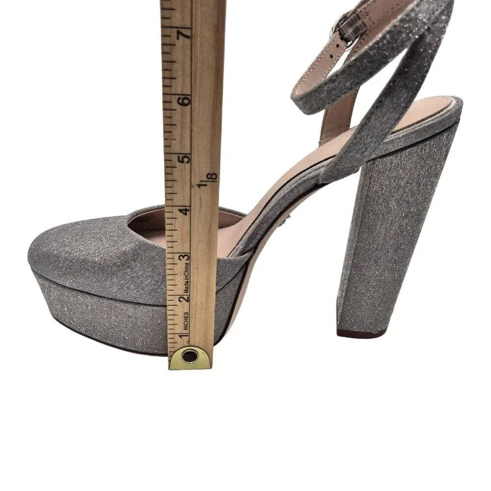 Antonio Melani Born on Fifth Size 9.5 M Liv Metallic Glitter Platform Pumps 676 - Picture 10 of 13